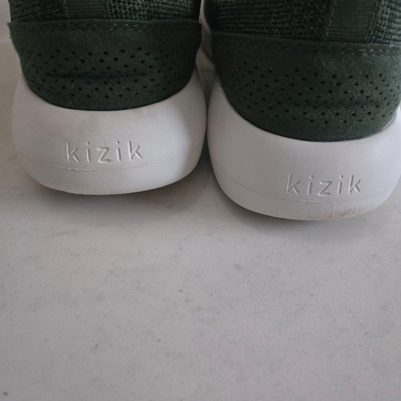 Women's Kizik Madrid Eco-friendly Knit Olive Green Sneakers Size 8 - Picture 6 of 11